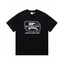 Hochwertige Burberry Kurzarm Schwarz Monogramm Luxus