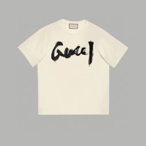 Premium Qualität Gucci Kurzarm Schwarz Baumwolle Luxus