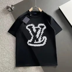 Premium Qualität Balenciaga Kurzarm Schwarz Print Luxus
