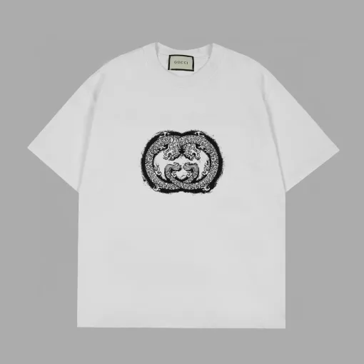 Bestseller der Gucci-Kollektion mit kurzen Ärmeln und weißem Print