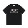 Bestseller der Gucci-Kollektion mit kurzen Ärmeln und schwarzem Print