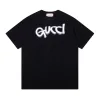 Luxus Gucci Kurzarm Schwarz Baumwolle Print Luxus
