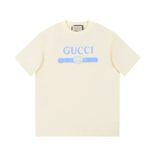 Hochwertige Gucci Kurzarm-Baumwoll-Logo-Kollektion