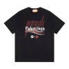 Premium Gucci Kurzarm Schwarz Baumwolle Gewaschen Luxus