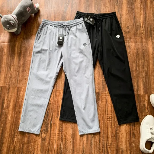 Luxuriöse Descente-Hose in Grau mit Logo-Kollektion