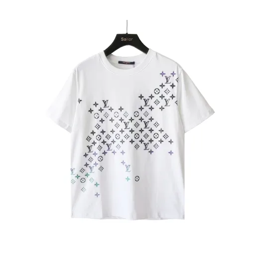 Bestseller Louis Vuitton Kurzarm Baumwolle Klassischer Stil