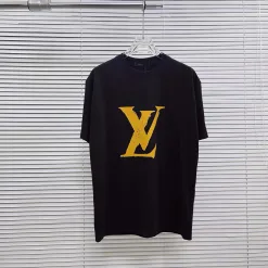 Hochwertiges Louis Vuitton Kurzarm-Logo Luxus
