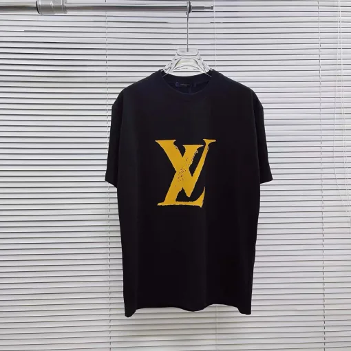 Hochwertiges Louis Vuitton Kurzarm-Logo Luxus