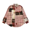 Luxus Acne Studios Langarm Rosa Baumwolle Print Luxus