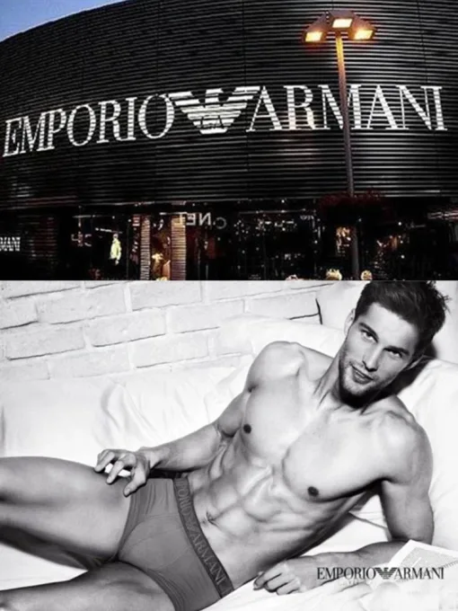 Luxuriöse Armani-Unterwäsche aus Seide im atmungsaktiven Stil