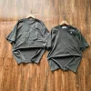 Premium Stone Island Kurzarm-T-Shirts Grau Nylon Solid Luxury