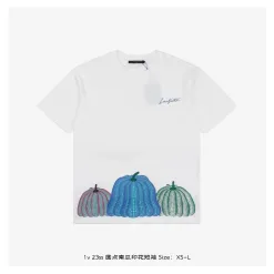 Luxus Louis Vuitton Kurzarm Weiß Baumwolle Klassischer Stil