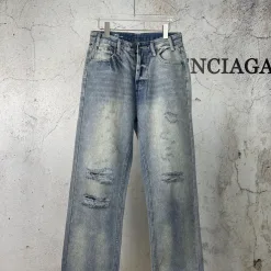Hochwertige Celine Jeans Blue Denim Distressed Style