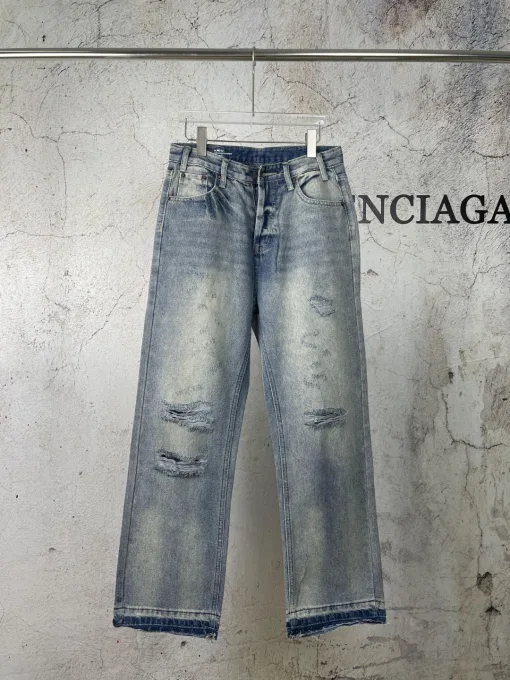 Hochwertige Celine Jeans Blue Denim Distressed Style