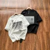Hochwertiges Chrome Hearts Kurzarm-Shirt aus weißem Leder im Logo-Stil