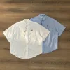 Premium Qualität Ami Kurzarm Rot Baumwolle Casual Kollektion