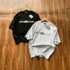 Luxus Balenciaga Kurzarm Schwarz Baumwolle Logo Stil
