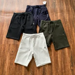 Premium Ralph Lauren Shorts Grau Strick Solid Luxus
