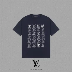 Premium Qualität Louis Vuitton Kurzarm Baumwolle Druck Luxus