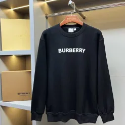 Premium Burberry Sweatshirts Schwarz Baumwolle Logo-Stil