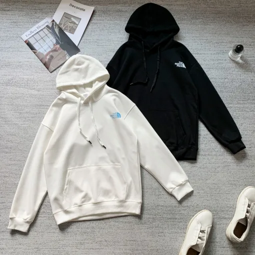 Premium The North Face Hoodie Schwarz Strick Atmungsaktiv Kollektion
