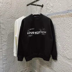 Hochwertige Louis Vuitton Sweatshirts im schwarzen Monogramm-Stil