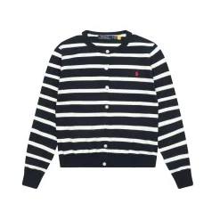Bestseller Ralph Lauren Langarmshirt im marineblauen Jacquard-Strickstil