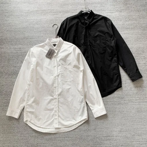 Luxus Balenciaga Hemd Schwarz Baumwolle Classic Luxury