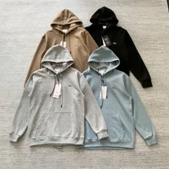 Premium Lacoste Sweatshirts Khaki Baumwolle Solid Luxus
