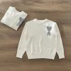 Bestseller Ami Pullover Silber Strick Bestickt Luxus