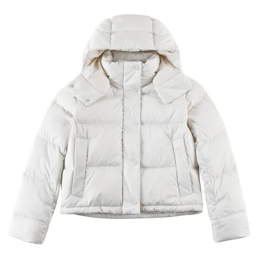 Premium Lululemon Daunenjacke Weiß Leinen Luxus