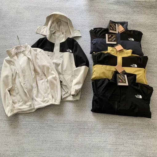 Premium The North Face Mantel Silber Fleece Casual Luxus