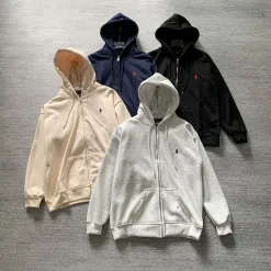 Luxus Ralph Lauren Sweatshirts Schwarzes Fleece Logo Luxus
