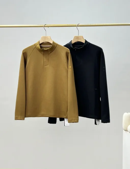 Hochwertiges Descente Langarm-Fleece in Braun aus der Urban Collection