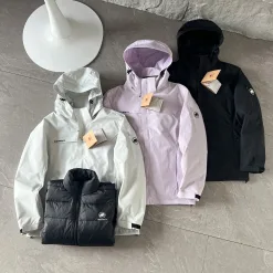 Luxus Mammut Jacken White Logo Luxus