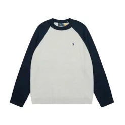 Luxus-Pullover von Ralph Lauren, schwarzer Strick, bestickt