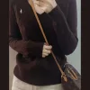 Luxus Ralph Lauren Pullover Schwarz Strick Solid Style