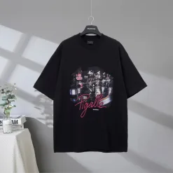 Premium Qualität Balenciaga Kurzarm Baumwolle Klassischer Luxus