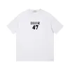Luxus Dior Kurzarm Weiß Baumwolle Minimalistischer Luxus
