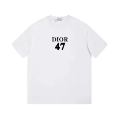 Luxus Dior Kurzarm Weiß Baumwolle Minimalistischer Luxus