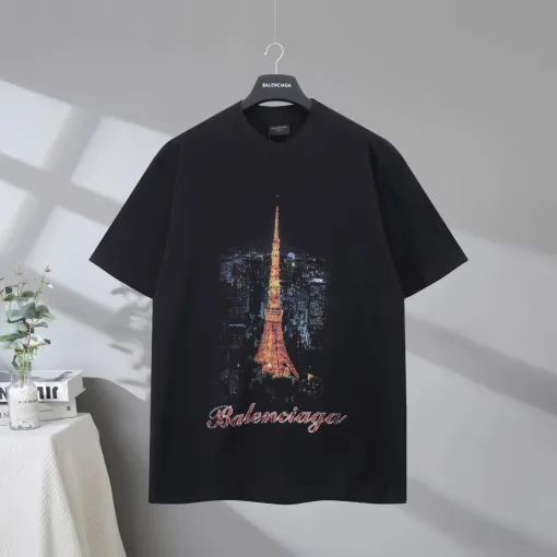 Premium Qualität Balenciaga Kurzarm Baumwolle Klassischer Luxus