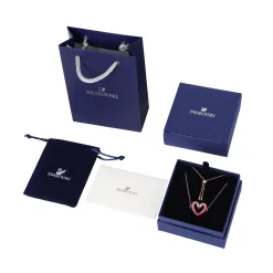 Luxus Swarovski Halskette Pink Klassischer Stil
