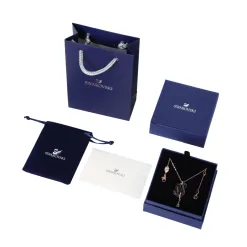 Hochwertige Swarovski Halsketten Schwarz Elegant Luxus