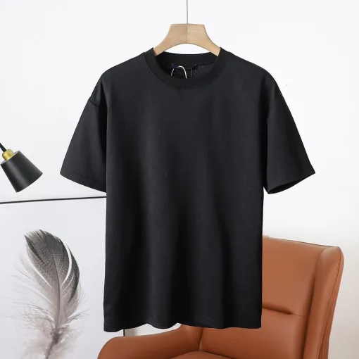 Meistverkaufte Louis Vuitton Kurzarm Schwarz Baumwolle Jacquard Stil