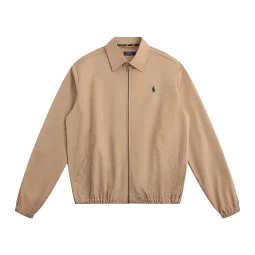 Hochwertiger Ralph Lauren Mantel Khaki Baumwolle Klassischer Stil