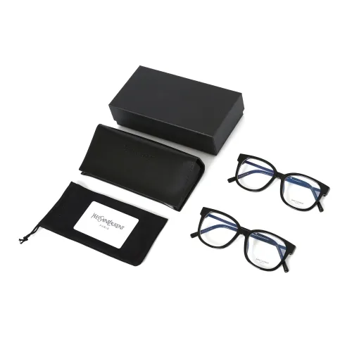 Hochwertige Saint Laurent Brille Schwarzes Logo Luxus