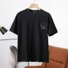 Luxus Louis Vuitton Kurzarm Schwarz Baumwolle Bestickt Luxus