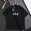 Premium Qualität Fendi Kurzarm Blau Baumwolle Gewaschen Luxus