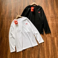 Bestseller The North Face Langarmshirts Weiße Baumwolle Atmungsaktive Kollektion