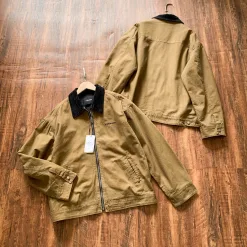 Premium Coach Coat Schwarz Baumwolle Solid Kollektion